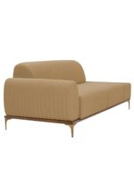 Sofá Molino 3 Lugares 180cm C/mesa Auxiliar Esquerdo Pés Ourof Bouclé Camel - Nexta Casa