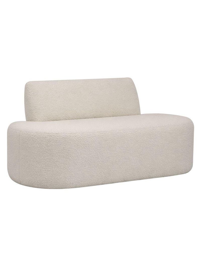 Sofá Reto 03 Lugares 180cm Mônaco Bouclé Off White - Nexta Casa