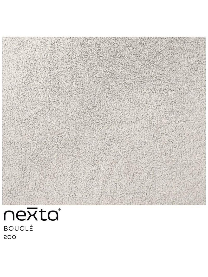 Sofá Reto 03 Lugares 180cm Mônaco Bouclé Off White - Nexta Casa