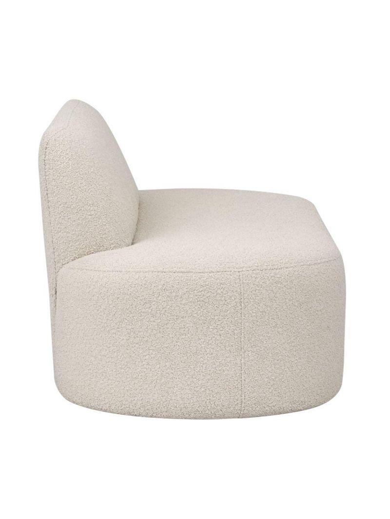 Sofá Reto 03 Lugares 180cm Mônaco Bouclé Off White - Nexta Casa