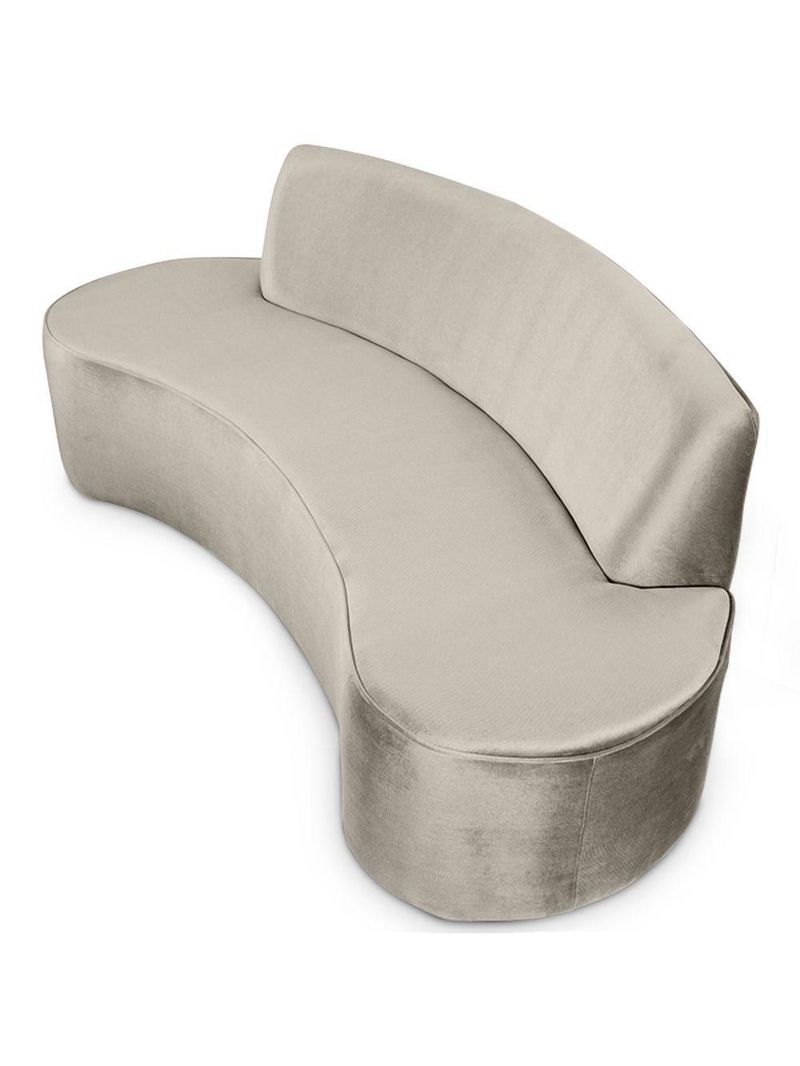 Sofá 04 Lugares 230cm Mônaco Veludo Bege - Nexta Casa