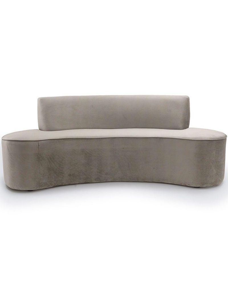 Sofá 04 Lugares 230cm Mônaco Veludo Bege - Nexta Casa