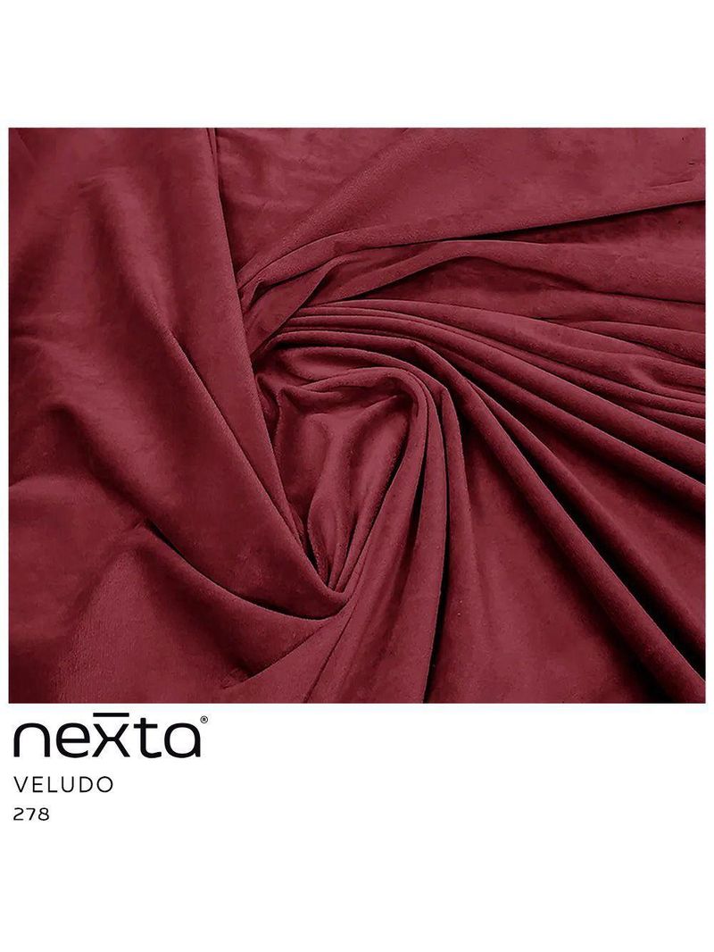 Sofá 03 Lugares 210cm Mônaco Veludo Marsala - Nexta Casa