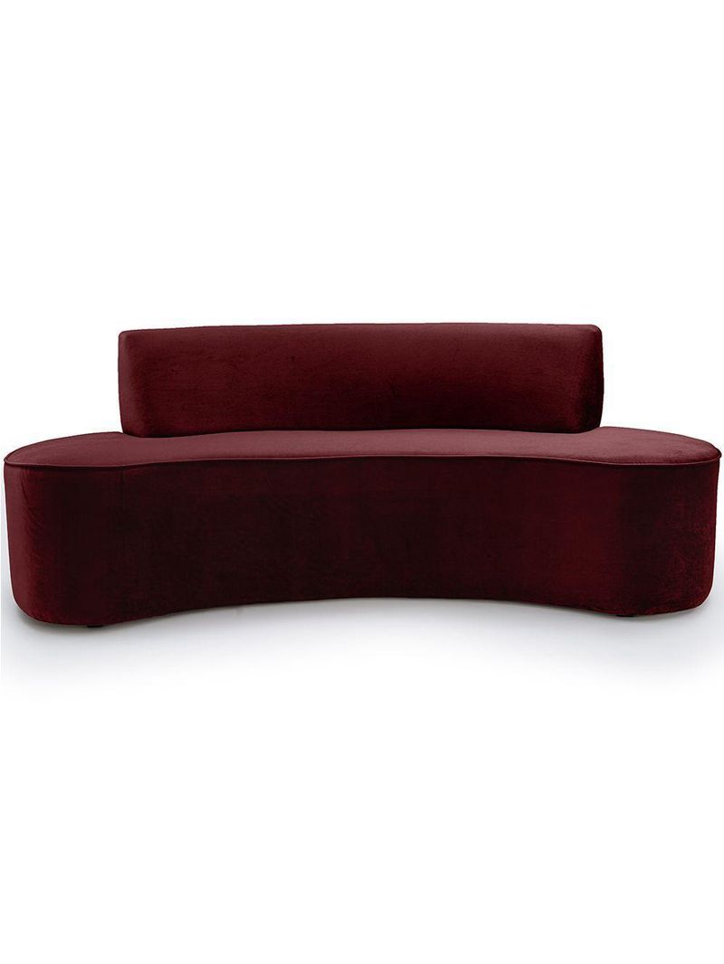 Sofá 03 Lugares 210cm Mônaco Veludo Marsala - Nexta Casa