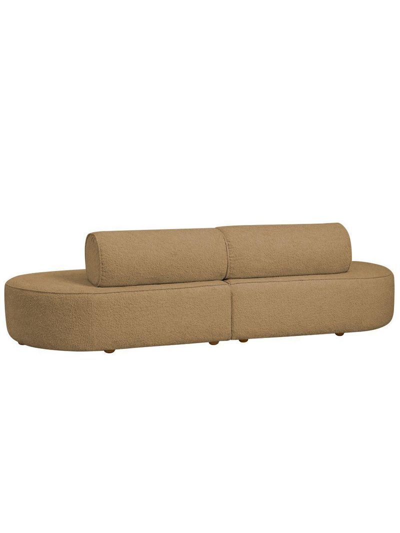 Sofá Orgânico Horizonte 4 Lugares 230cm Bouclé Camel - Nexta Casa