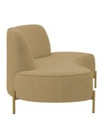 Sofá Orgânico 2 Lugares 150cm Argos Pés Ouro Fosco Bouclé Camel - Nexta Casa
