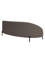 Sofá Curvo Porto 03 Lugares 180cm Pés Preto Bouclé Marrom - Nexta Casa