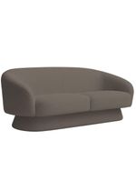 Sofá Orgânico 03 Lugares 180cm Liz Bouclé Marrom - Nexta Casa