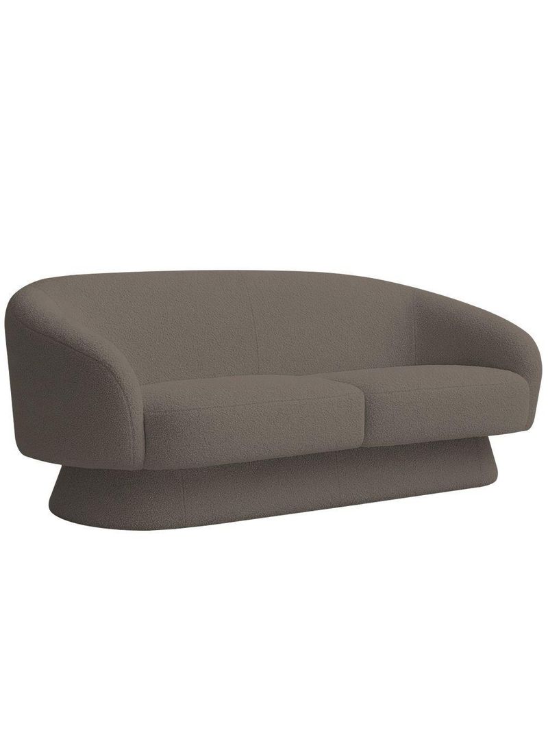 Sofá Orgânico 03 Lugares 180cm Liz Bouclé Marrom - Nexta Casa