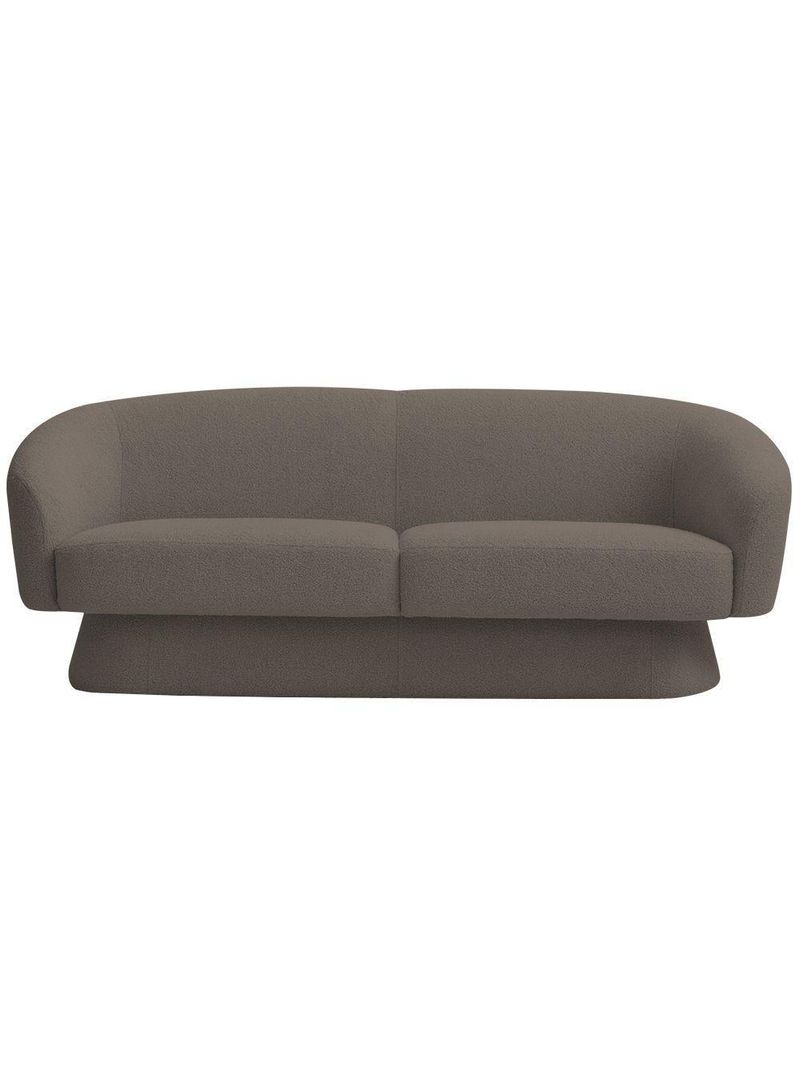 Sofá Orgânico 03 Lugares 180cm Liz Bouclé Marrom - Nexta Casa