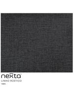 Sofá Curvo 03 Lugares 180cm Eron Braço Direito Linho Preto Acinzentado - Nexta Casa