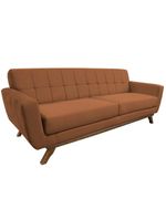 Sofá 03 Lugares 180cm Sala De Estar Miami Veludo Camel - Nexta Casa