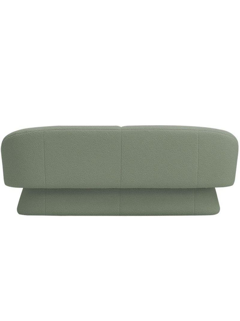 Sofá Orgânico 03 Lugares 180cm Liz Bouclé Verde Claro - Nexta Casa
