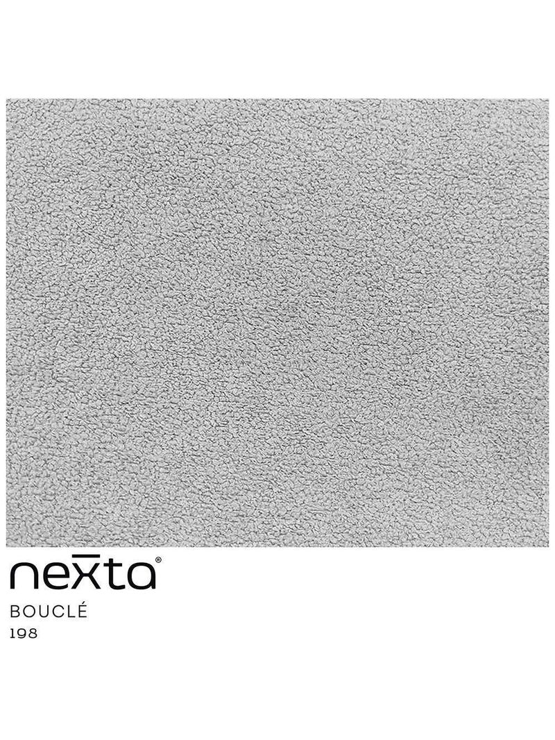 Sofá Molino 3 Lugares 180cm C/mesa Auxiliar Esquerdo Pés Ourof Bouclé Cinza Claro - Nexta Casa