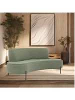 Sofá Orgânico 2 Lugares 150cm Argos Pés Titânio Linho Verde - Nexta Casa