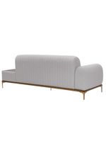 Sofá Molino 3 Lugares 180cm C/mesa Auxiliar Esquerdo Pés Ourof Bouclé Cinza Claro - Nexta Casa
