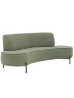 Sofá Orgânico 2 Lugares 150cm Argos Pés Titânio Linho Verde - Nexta Casa