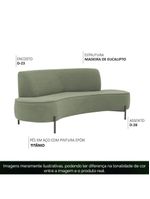 Sofá Orgânico 2 Lugares 150cm Argos Pés Titânio Linho Verde - Nexta Casa