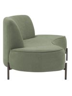 Sofá Orgânico 2 Lugares 150cm Argos Pés Titânio Linho Verde - Nexta Casa