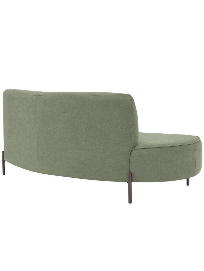 Sofá Orgânico 2 Lugares 150cm Argos Pés Titânio Linho Verde - Nexta Casa