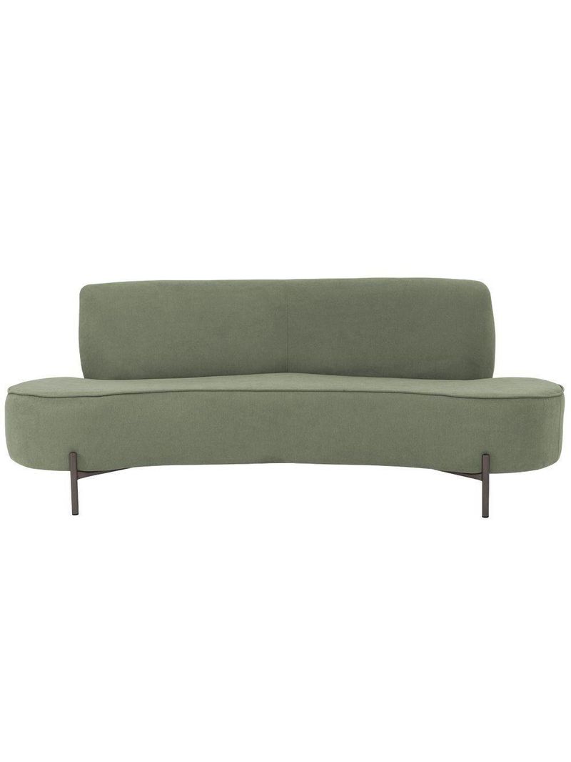 Sofá Orgânico 2 Lugares 150cm Argos Pés Titânio Linho Verde - Nexta Casa