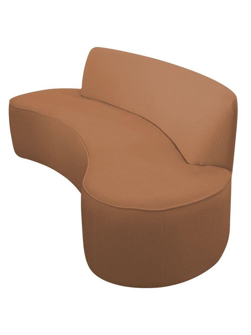 Sofá Orgânico 04 Lugares 230cm Mônaco Bouclé Terracota - Nexta Casa