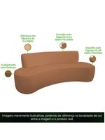 Sofá Orgânico 04 Lugares 230cm Mônaco Bouclé Terracota - Nexta Casa