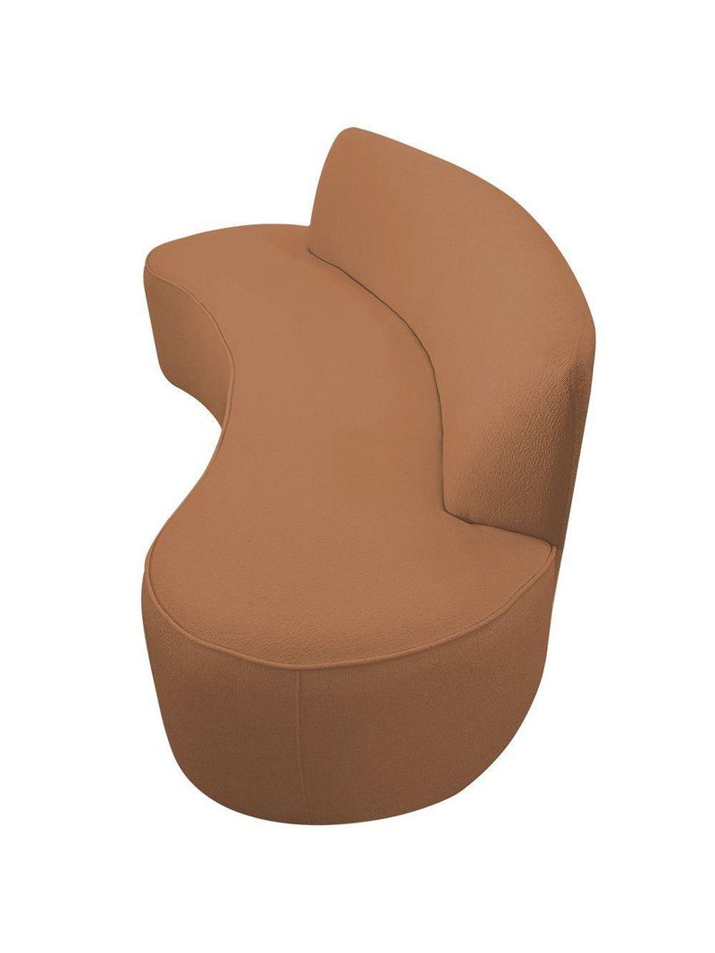 Sofá Orgânico 04 Lugares 230cm Mônaco Bouclé Terracota - Nexta Casa