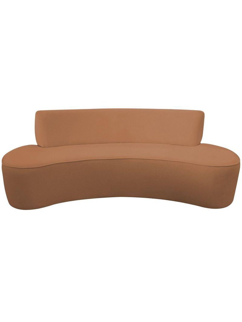 Sofá Orgânico 04 Lugares 230cm Mônaco Bouclé Terracota - Nexta Casa