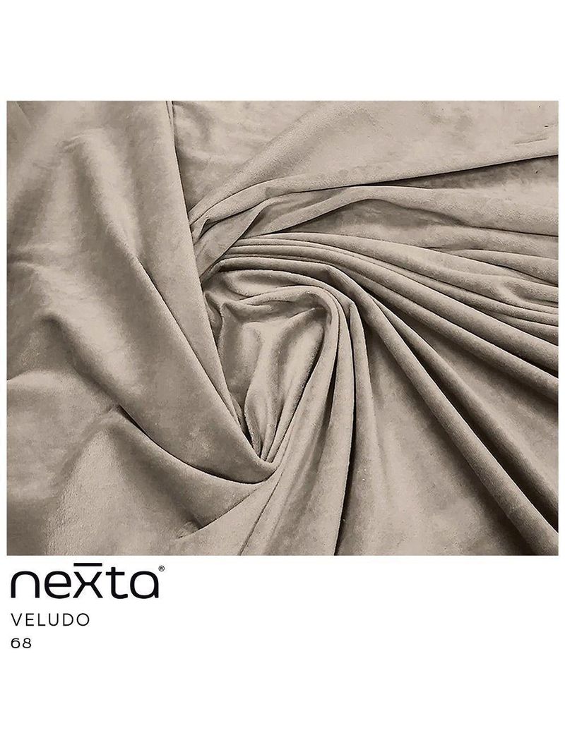 Kit 2 Almofadas Tressê 50x50cm E 40x40cm Veludo Bege - Nexta Casa