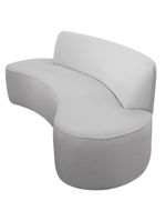 Sofá Orgânico 04 Lugares 230cm Mônaco Bouclé Cinza Claro - Nexta Casa