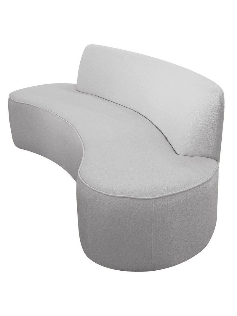 Sofá Orgânico 04 Lugares 230cm Mônaco Bouclé Cinza Claro - Nexta Casa