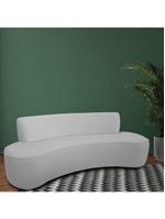Sofá Orgânico 04 Lugares 230cm Mônaco Bouclé Cinza Claro - Nexta Casa
