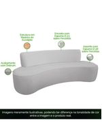 Sofá Orgânico 04 Lugares 230cm Mônaco Bouclé Cinza Claro - Nexta Casa