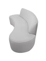 Sofá Orgânico 04 Lugares 230cm Mônaco Bouclé Cinza Claro - Nexta Casa