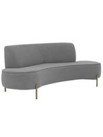 Sofá Orgânico 2 Lugares 150cm Argos Pés Ouro Fosco Linho Cinza - Nexta Casa