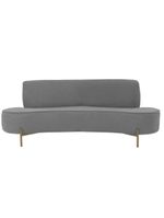 Sofá Orgânico 2 Lugares 150cm Argos Pés Ouro Fosco Linho Cinza - Nexta Casa