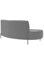 Sofá Orgânico 2 Lugares 150cm Argos Pés Ouro Fosco Linho Cinza - Nexta Casa