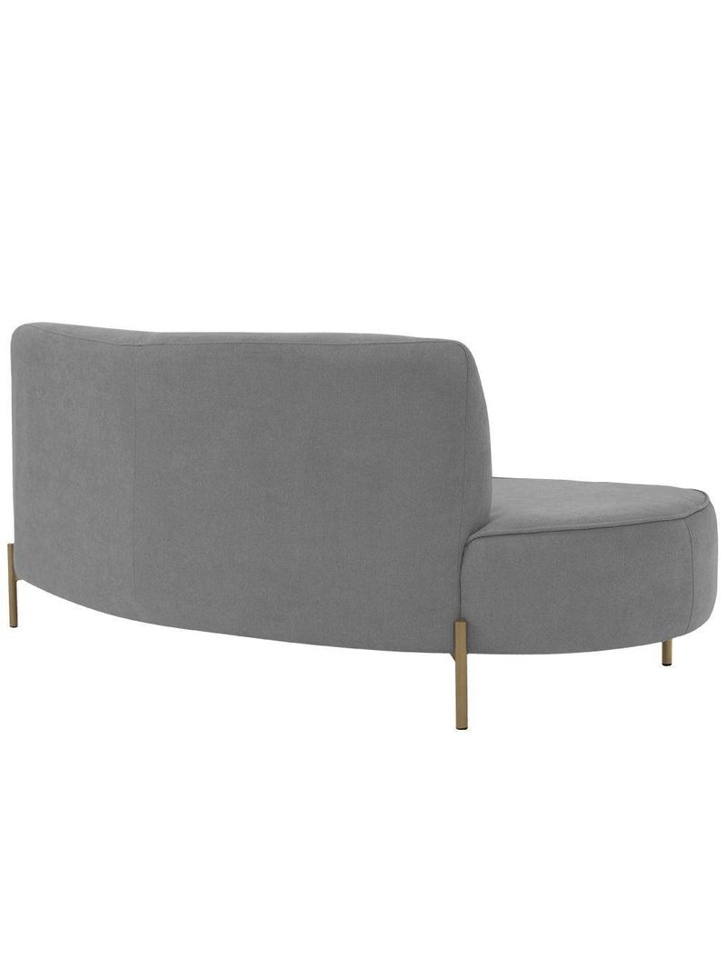 Sofá Orgânico 2 Lugares 150cm Argos Pés Ouro Fosco Linho Cinza - Nexta Casa