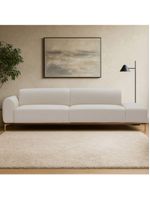 Sofá Living Unne 3 Lugares 210cm Terminal Esquerdo Corano Off White - Nexta Casa