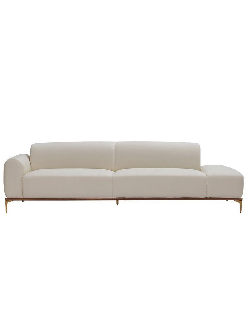 Sofá Living Unne 3 Lugares 210cm Terminal Esquerdo Corano Off White - Nexta Casa