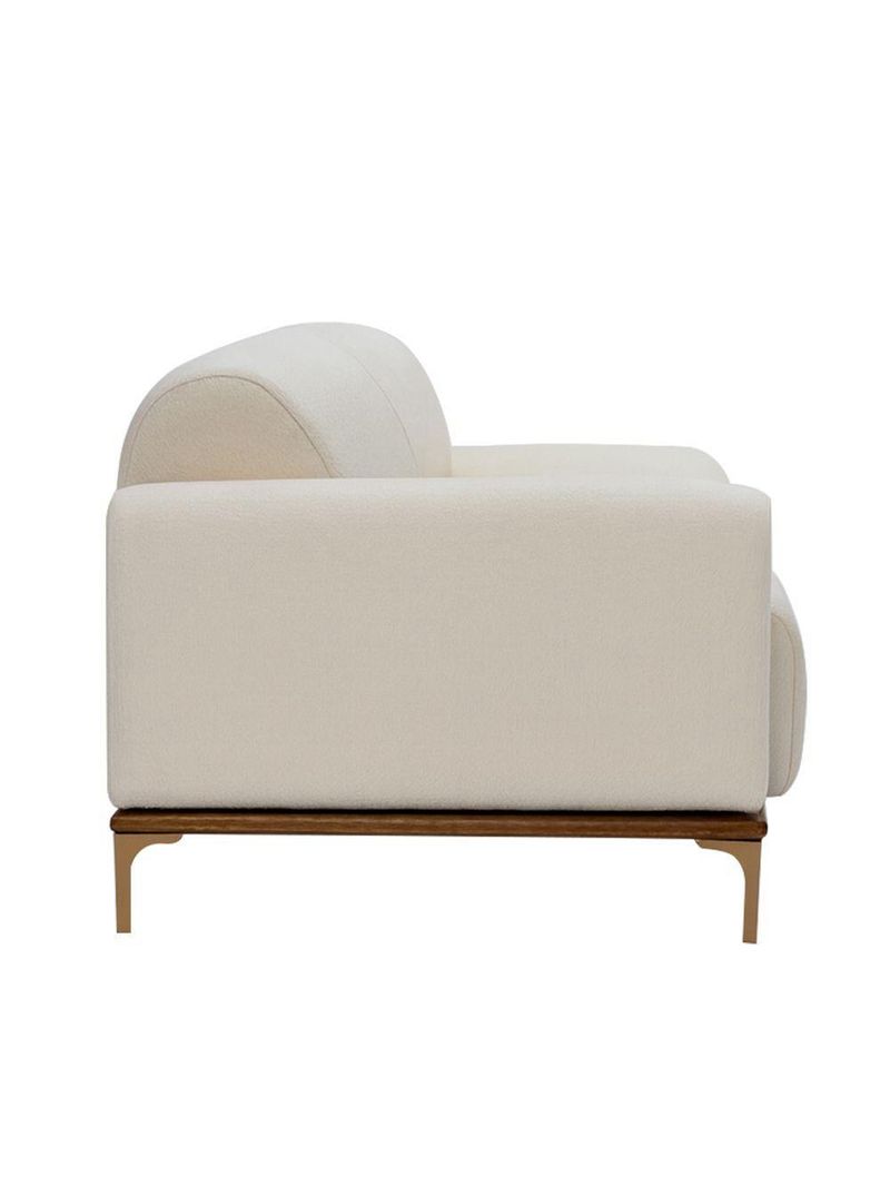 Sofá Living Unne 3 Lugares 210cm Terminal Esquerdo Corano Off White - Nexta Casa