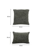Kit 02 Almofadas Decorativas 30x45cm E 40x40cm Linhão Verde - Nexta Casa