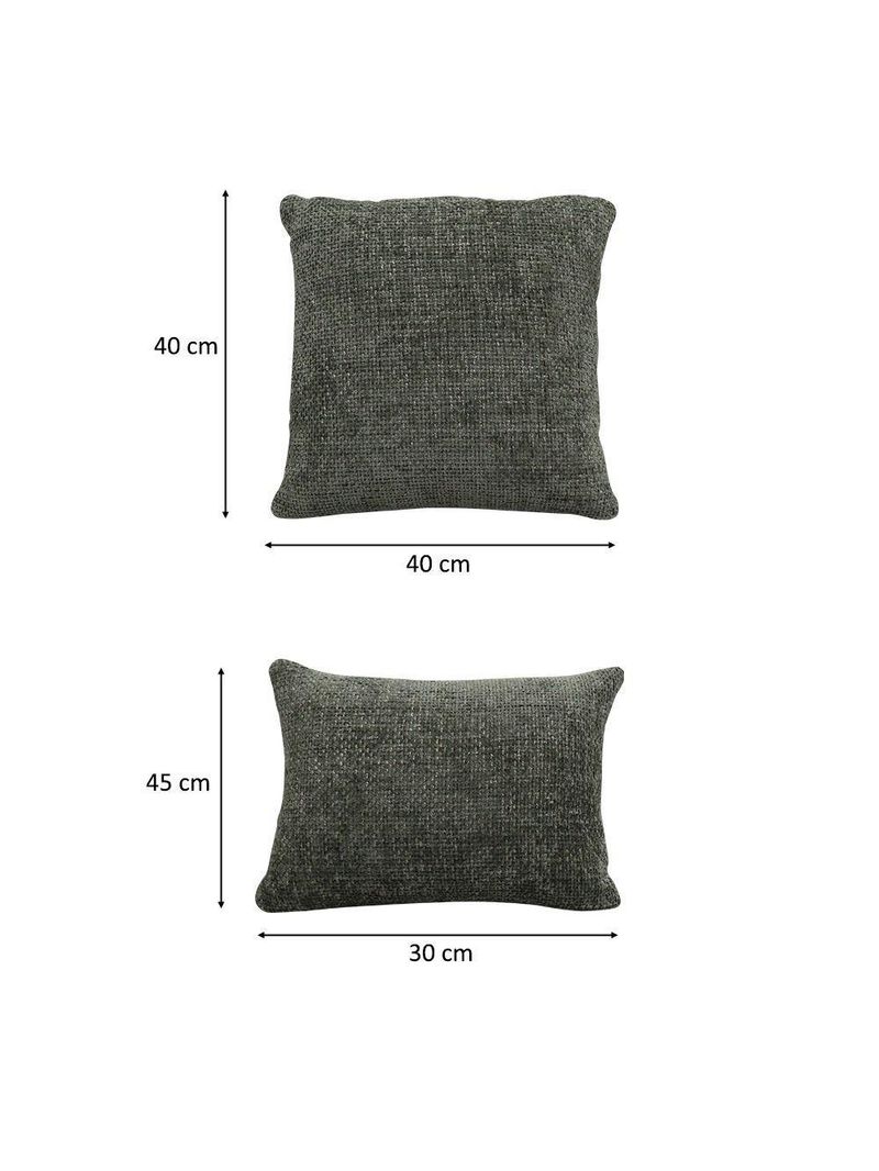 Kit 02 Almofadas Decorativas 30x45cm E 40x40cm Linhão Verde - Nexta Casa