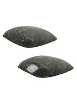 Kit 02 Almofadas Decorativas 30x45cm E 40x40cm Linhão Verde - Nexta Casa