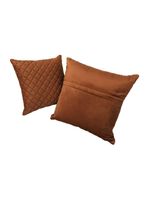 Kit 2 Almofadas Tressê 50x50cm E 40x40cm Veludo Terracota - Nexta Casa