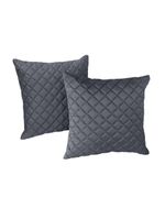 Kit 2 Almofadas Tressê 50x50cm Veludo Cinza - Nexta Casa