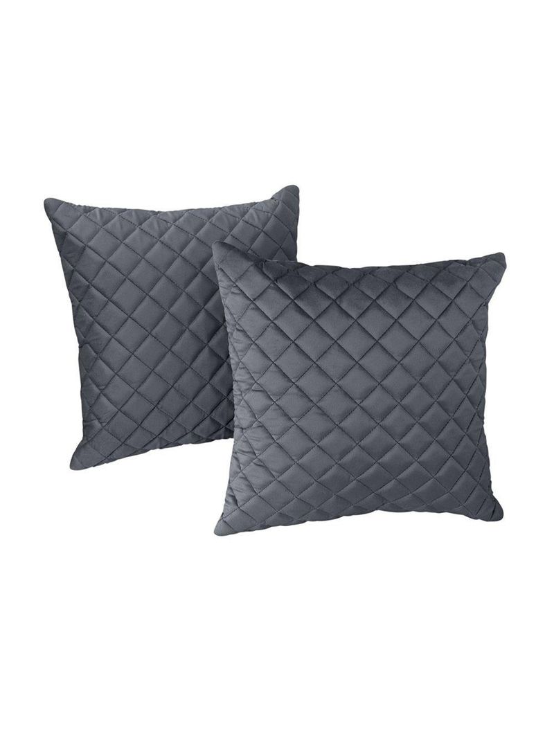 Kit 2 Almofadas Tressê 50x50cm Veludo Cinza - Nexta Casa