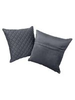 Kit 2 Almofadas Tressê 50x50cm Veludo Cinza - Nexta Casa