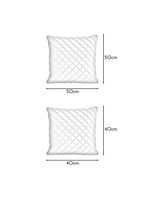 Kit 2 Almofadas Tressê 50x50cm E 40x40cm Veludo Verde - Nexta Casa